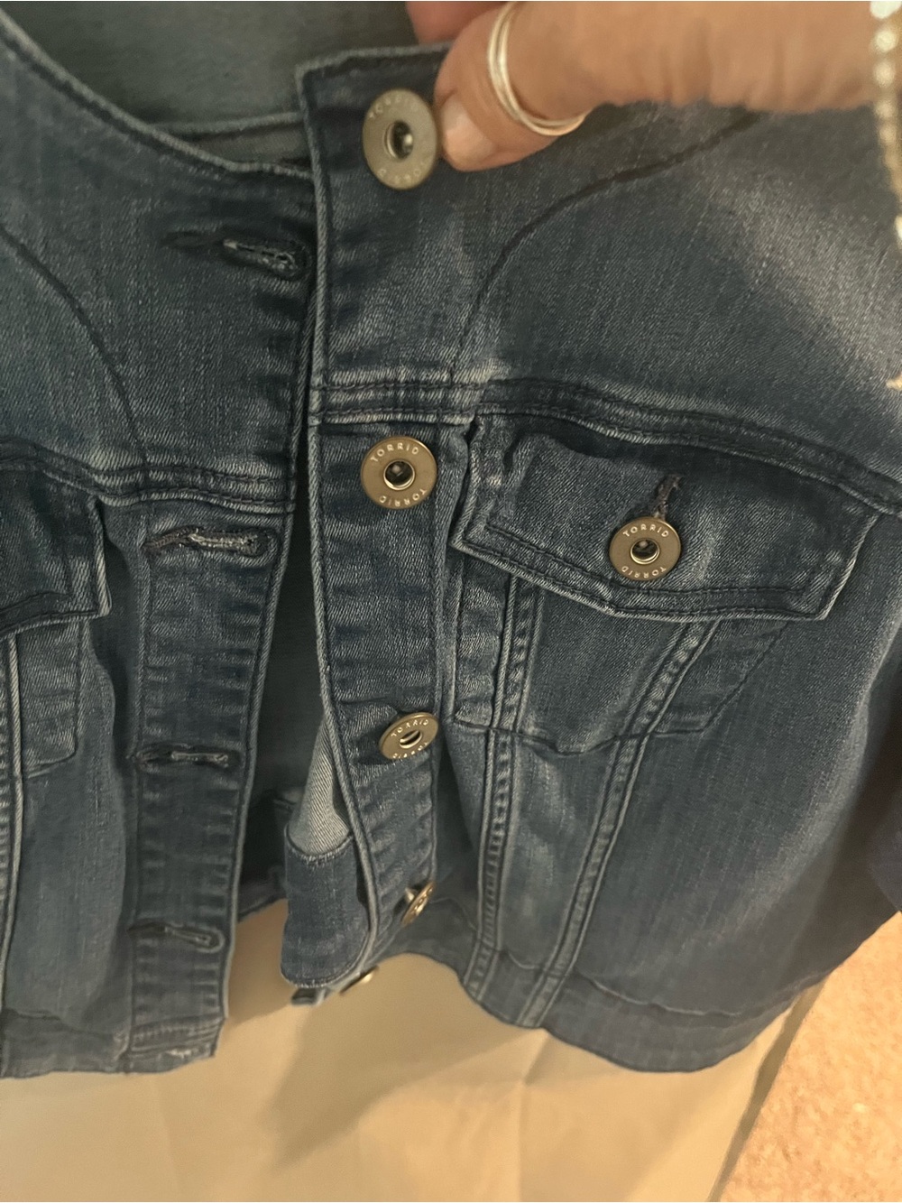 torrid Indigo Blue Cropped Denim Jacket - Picture 4 of 4